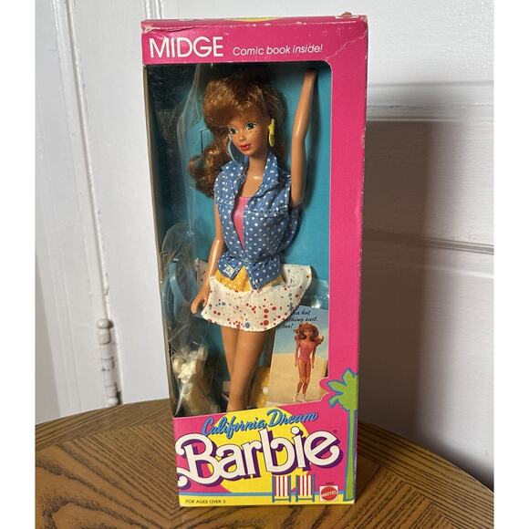 California Dream Barbie Doll Midge 1987 Red Hair 4442 Comic Book Vintage Mattel - Picture 16 of 16